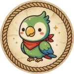 Badge perroquet P’tit Brigant