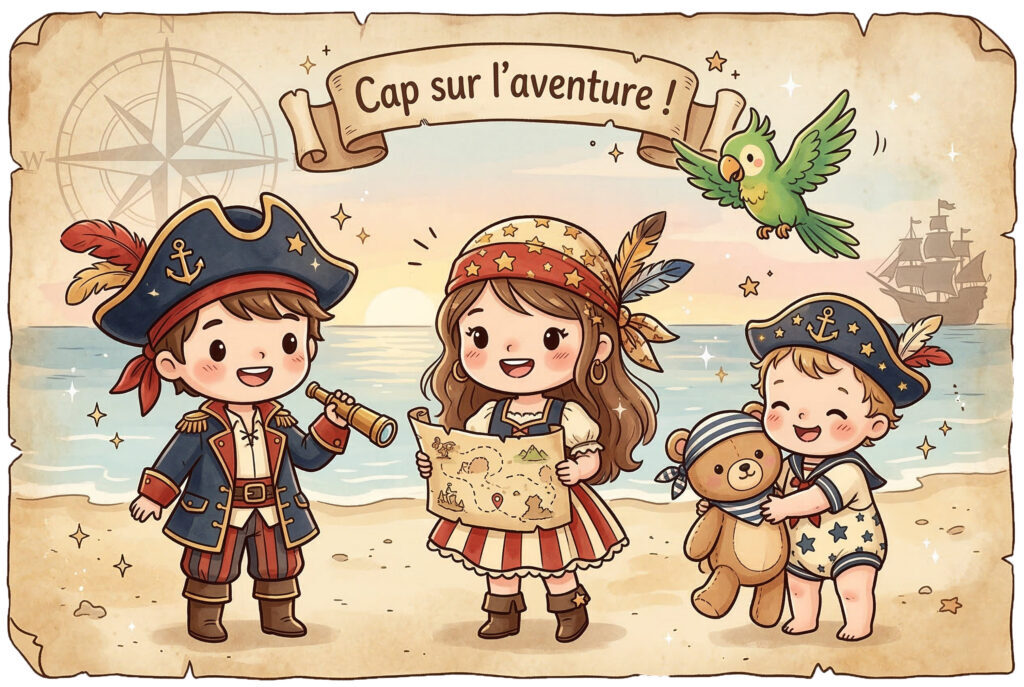 Carte d’exploration d’île pour l’univers P’tit Brigant